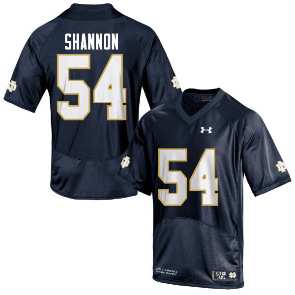 Men's NCAA Notre Dame Fighting Irish #54 John Shannon Stitched College Under Armour Authentic Navy Blue Football Jersey DD10V26ZN